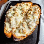 The Viral Chicken Alfredo Garlic Bread I'm Obsessed With