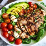 Baked Marinated Chicken Salad with Mozzarella and Balsamic Vinaigrette