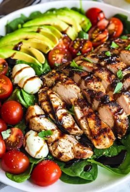 Baked Marinated Chicken Salad with Mozzarella and Balsamic Vinaigrette