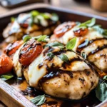 Balsamic Baked Chicken Breast with Mozzarella Cheese Recipe
