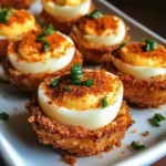 Cajun Style Fried Deviled Eggs with a Spicy Crunch Factor