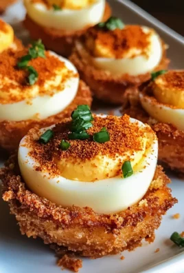 Cajun Style Fried Deviled Eggs with a Spicy Crunch Factor