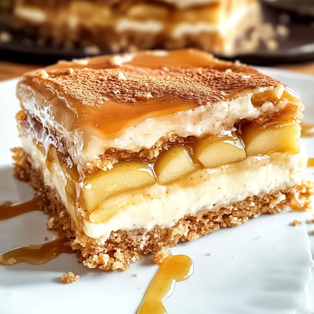 Caramel Apple Eclair Cake