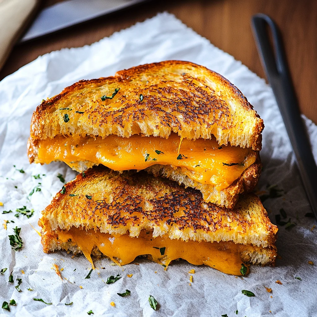 Cheddar Pumpkin Healthier Grilled Cheese