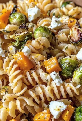 Fall Pasta Salad with Butternut Squash and Brussels
