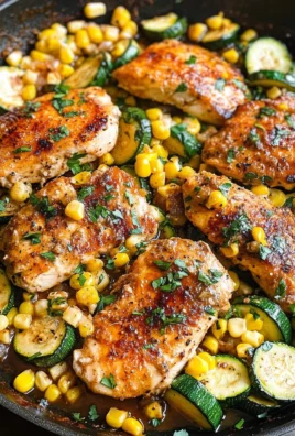 Garlic Butter Chicken with Zucchini and Corn - One-Pan, 30-Minute Meal