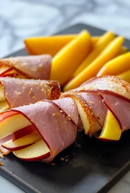 Ham, Apple and Cheese Wraps
