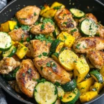 Healthy Chicken Breast with Zucchini and Squash