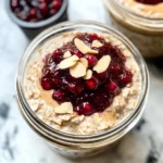 Healthy Overnight Oats with Cherry Chia Seed Jam