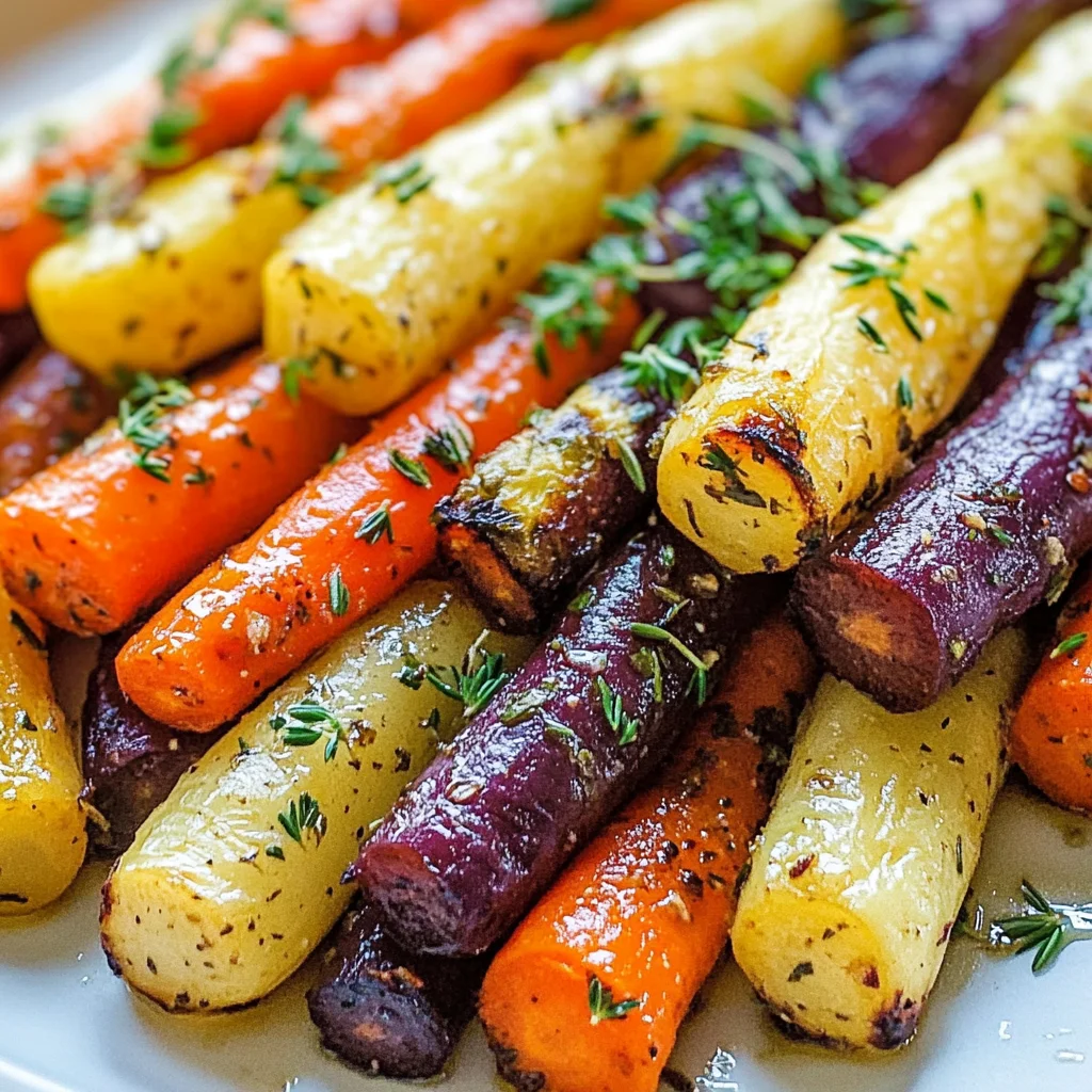 Herb-Roasted Tri-Colored Carrots