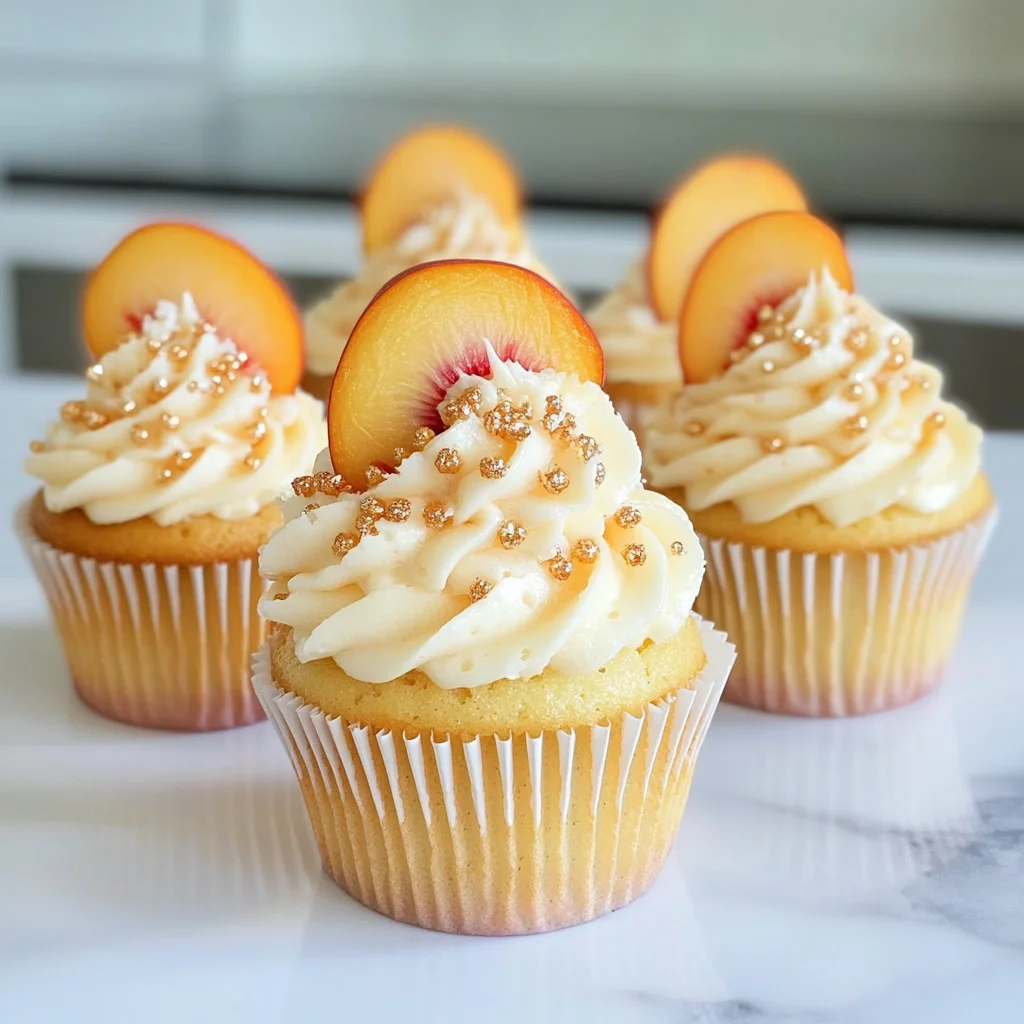 Peach Bellini Cupcakes