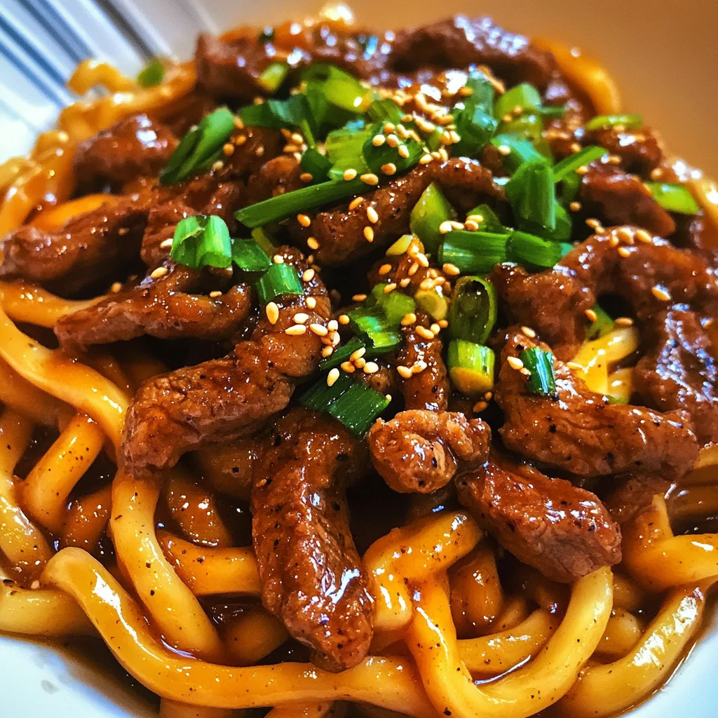 Quick and Flavorful Beef Black Pepper Udon