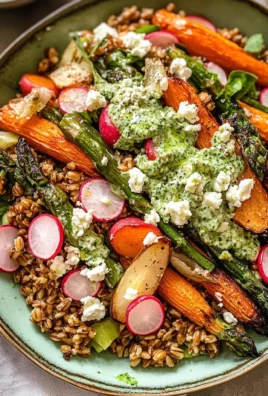 Roasted Spring Vegetable and Crispy Farro Salad