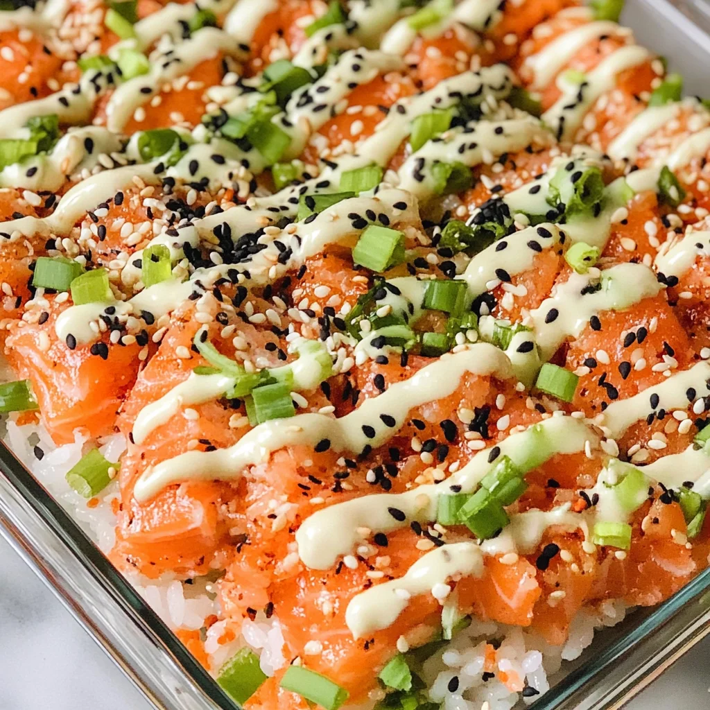 Salmon Sushi Bake
