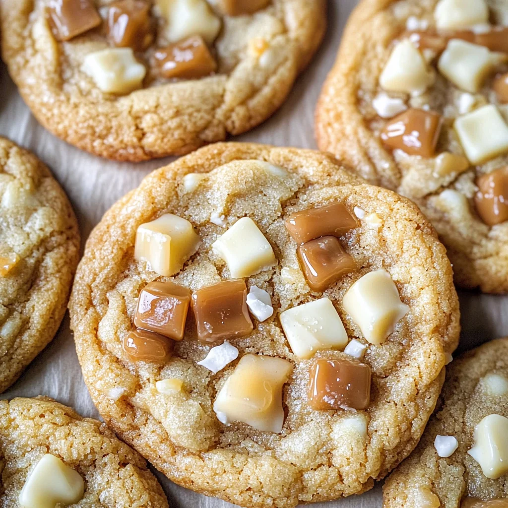 Salted Caramel White Chocolate Cookies