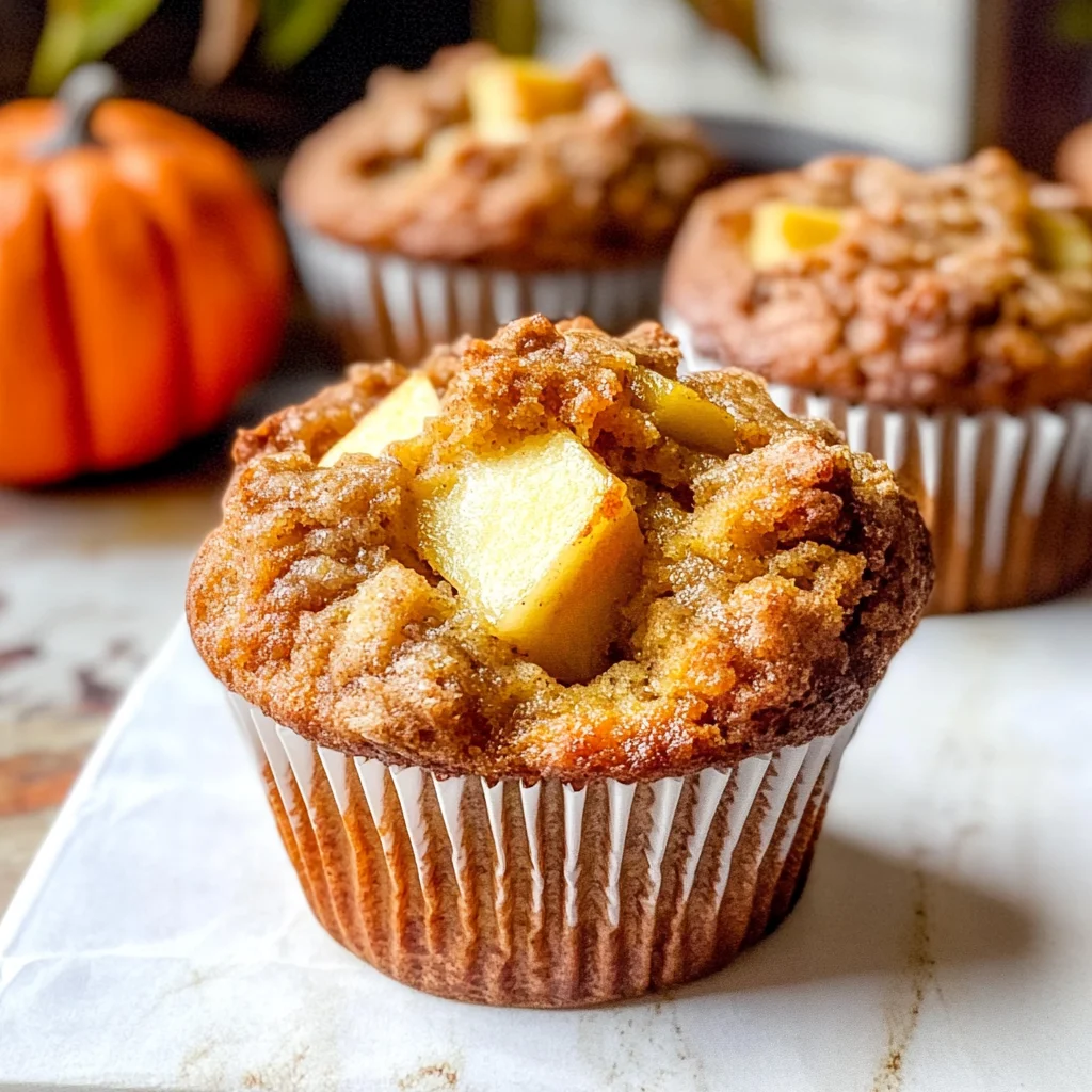 Small Batch Apple Pumpkin Streusel Muffins