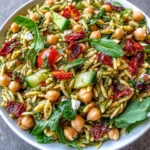 Sun Dried Tomato Orzo Pesto Salad