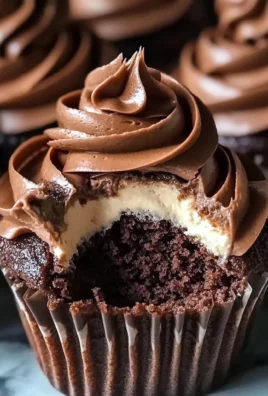 Swirled Chocolate Cupcakes with Creamy Chocolate Filling