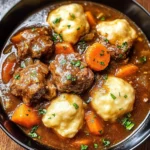 Tasty Beef Stew and Dumplings