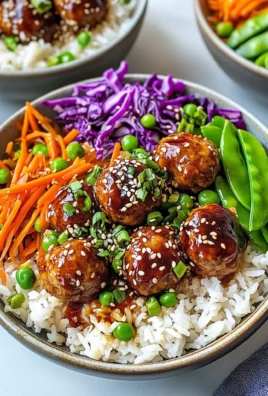 Teriyaki Chicken Meatballs and Rice Bowls