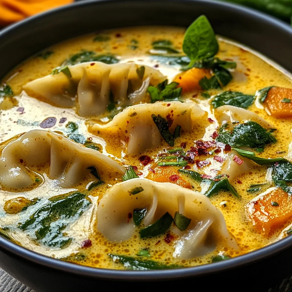 Thai Potsticker Coconut Soup