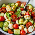 Tomato Cucumber Mozzarella Salad (VIDEO)