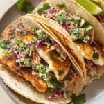Air Fryer Fish Tacos with Cilantro Lime Slaw