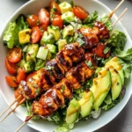 BBQ Chicken Skewer Salad