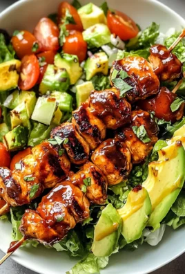 BBQ Chicken Skewer Salad
