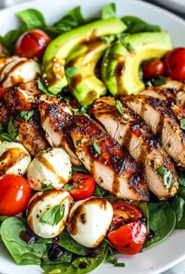 Baked Marinated Chicken Salad with Mozzarella and Balsamic Vinaigrette
