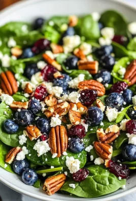 Blueberry Spinach Salad with Honey Balsamic Dressing