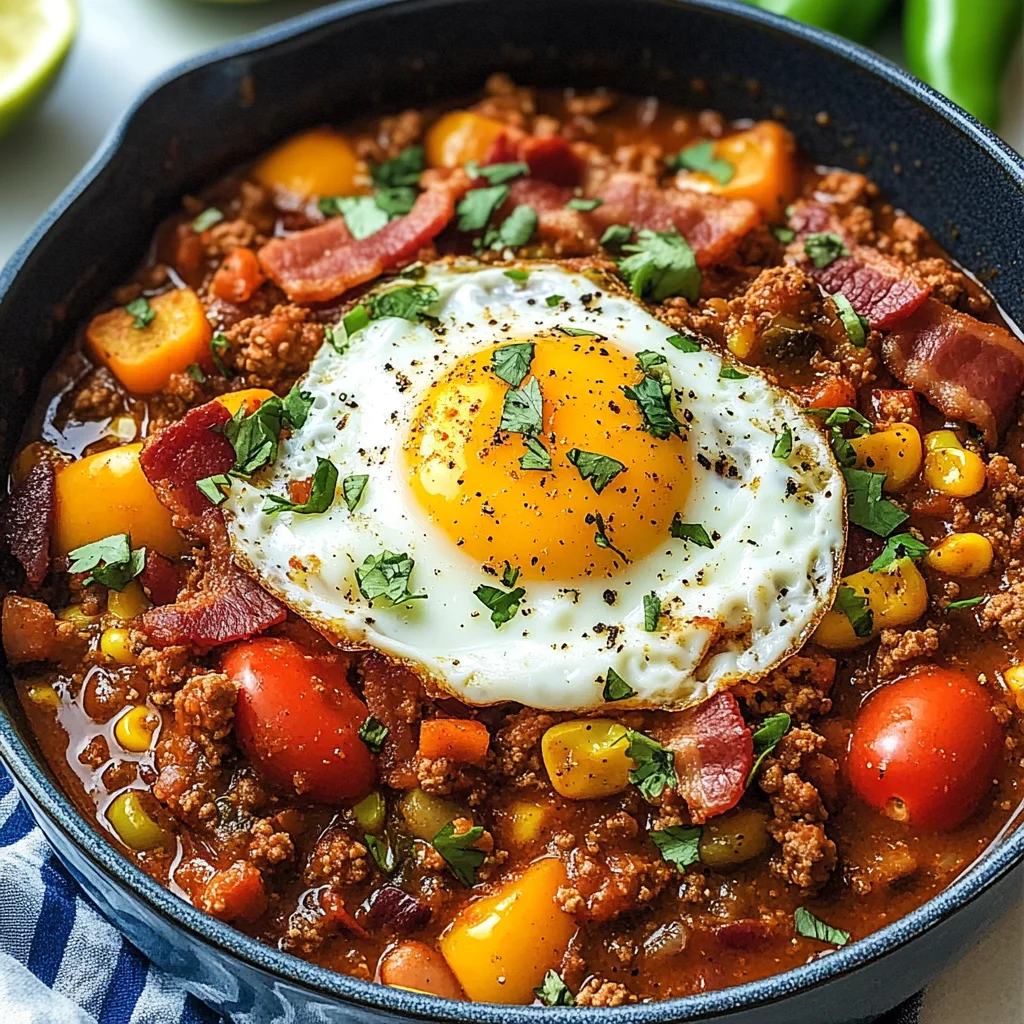 Breakfast Chili and Eggs