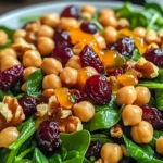 Brighten Your Day with Cranberry Walnut Chickpea Salad Delight
