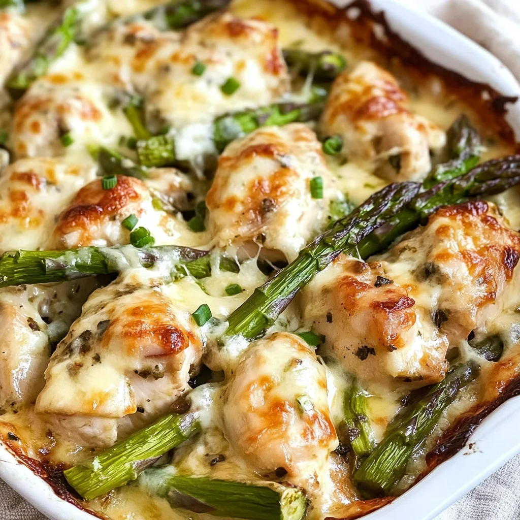 Creamy Chicken Bake Recipe with Asparagus