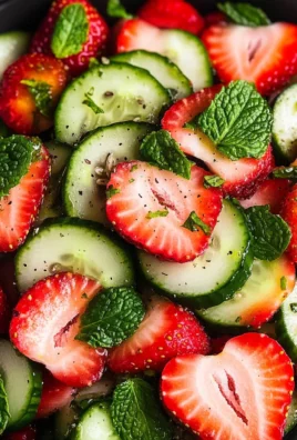 Cucumber Strawberry Salad (Just 6 Ingredients)