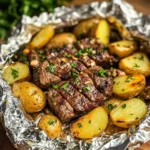 Garlic Butter Steak and Potato Foil Packets