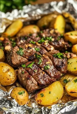 Garlic Butter Steak and Potato Foil Packets