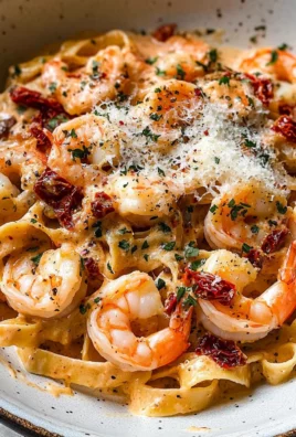 Garlic Shrimp Pasta with Spicy Sun-Dried Tomato Cream Sauce