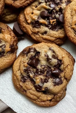 Gooey Bourbon Browned Butter Chocolate Chip Cookies