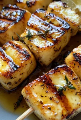 Grilled Halloumi Skewers-Lemon Thyme Flavor