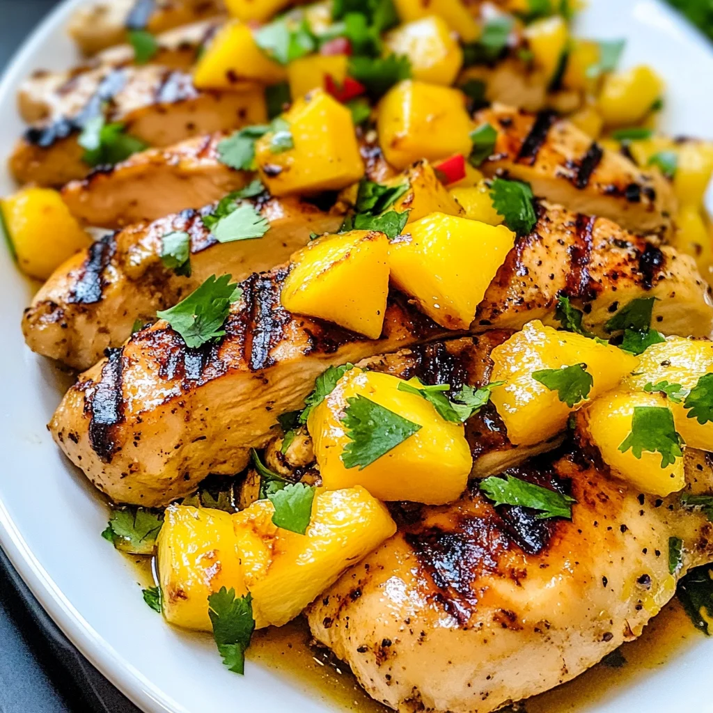 Grilled Mango Pineapple Chicken