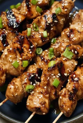 Honey Garlic Asian Chicken Kabobs