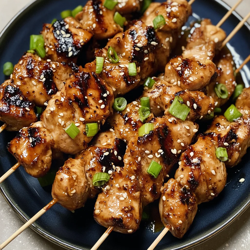 Honey Garlic Asian Chicken Kabobs
