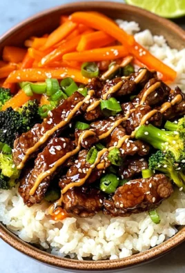 Honey Soy Beef Rice Bowls with Ginger Lime Sauce