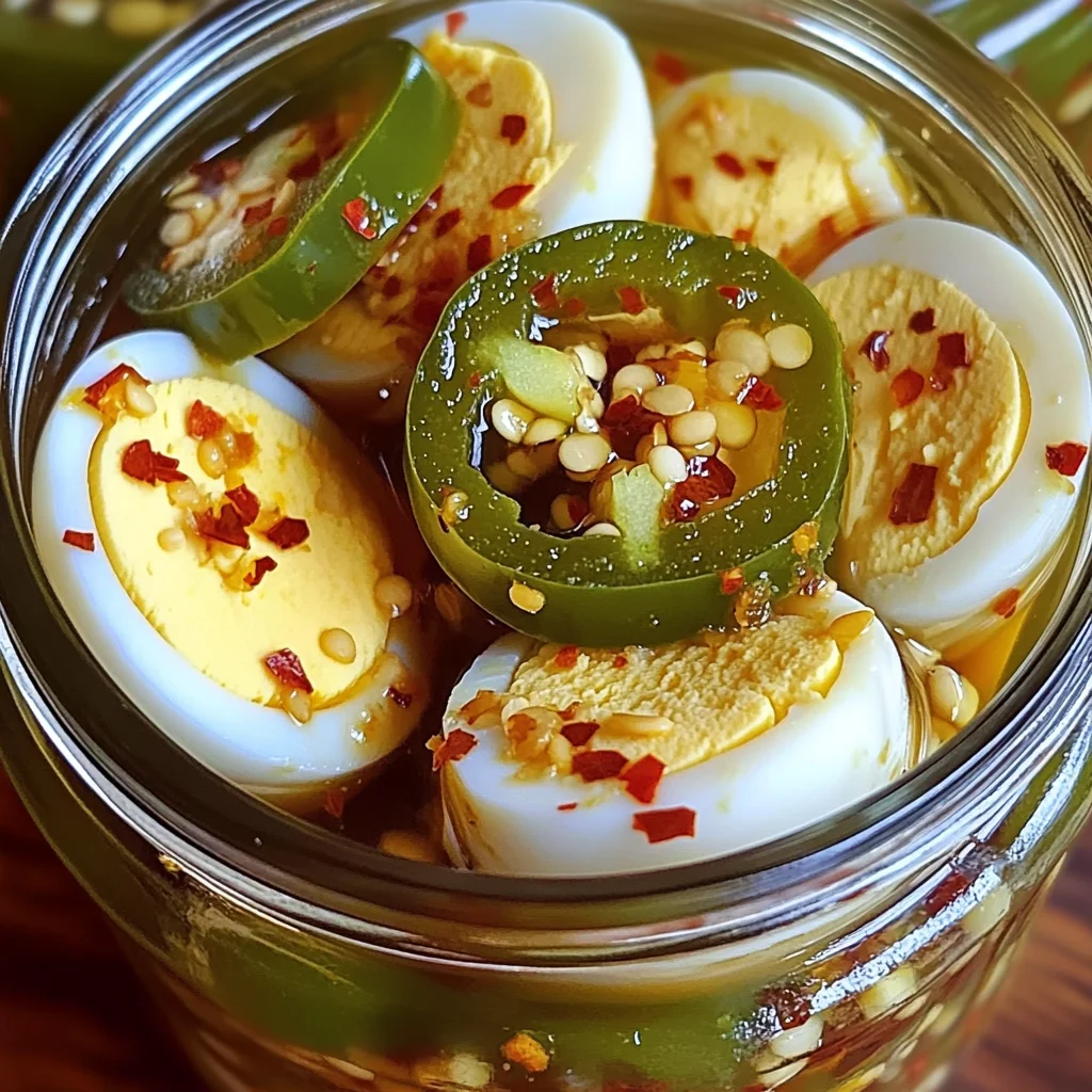 Hot & Spicy Garlic Pickled Eggs Recipe