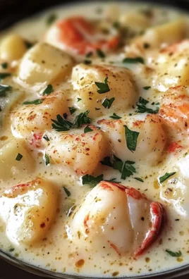 Indulge in Creamy Lobster & Scallop Chowder Delight