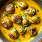 Jerk Meatballs In Coconut Curry Sauce
