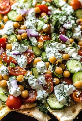 Loaded Vegetarian Greek Pita Nachos