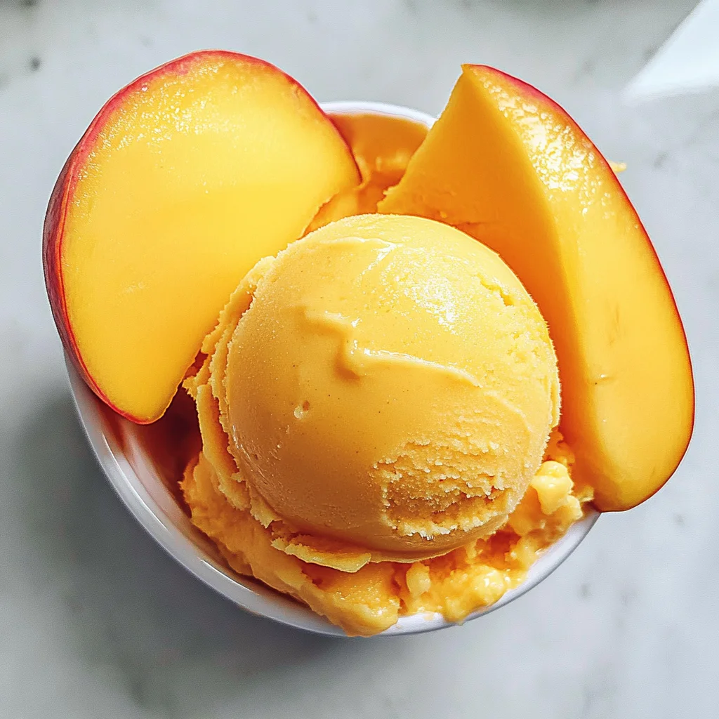 Mango Sorbet Recipe (2 Ingredient- Only) Super Quick