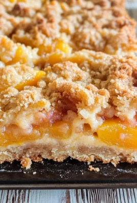 Peaches and Cream Crumble Bars